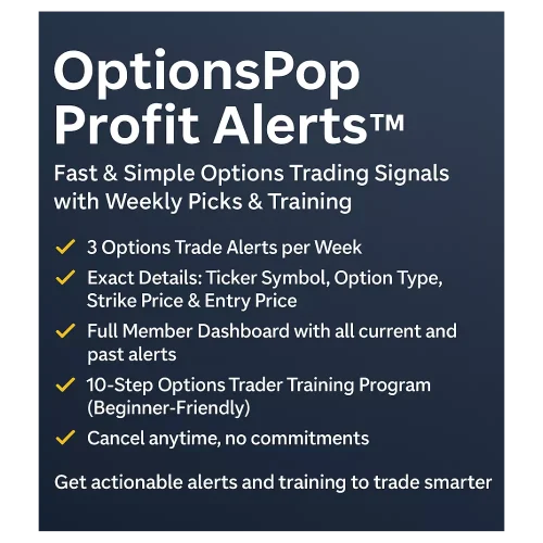 OptionsPop Profit Alerts™ – Fast & Simple Options Trading Signals with Weekly Picks & Training